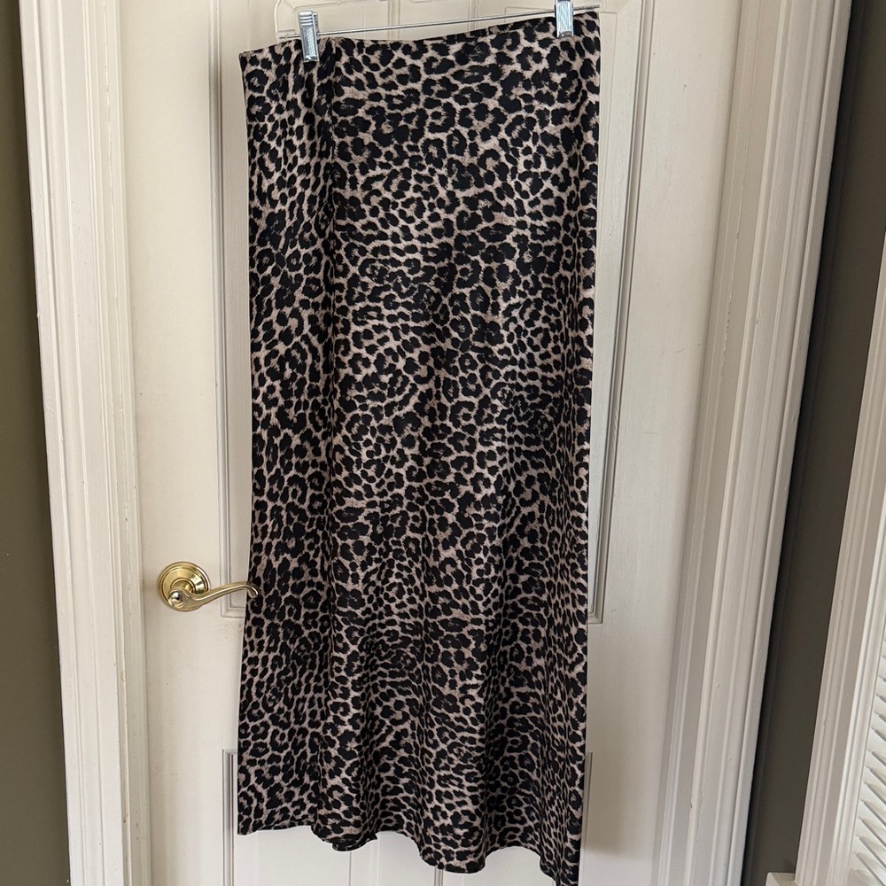 Liverpool Leopard Print Maxi Skirt